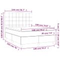vidaXL Posteľ boxsping s matracom a LED zelená 140x190 cm látka