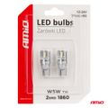LED STANDARD BULBS T10 W5W 2x1860 SMD White 12V/24V AMIO-03719