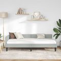 vidaXL Rohový rám postele Svetlosivá 90 cm x 190 cm Zamat
