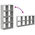 vidaXL Rozdeľovacia knižnica betónovosivá 69,5x29x137,5 cm komp. drevo