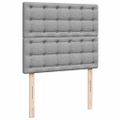vidaXL Osmanský rám postele s matracom svetlosivý 120x190 cm látka