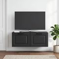 vidaXL Nástenná TV skrinka Čierna 78,5 x 31 x 30 cm Kompozitné drevo