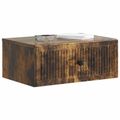 vidaXL Nočný stolík Dymový dub 49 x 34,5 x 20 cm Kompozitné drevo
