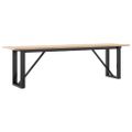 vidaXL Jedálenský stolík v tvare O 160x40x45 cm borovica a oceľ