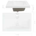 vidaXL Vstavané umývadlo s batériou 61x39x18 cm keramika biele