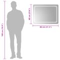 vidaXL Zrkadlo do kúpeľne s LED Priehľadná 80 x 60 cm tvrdené sklo