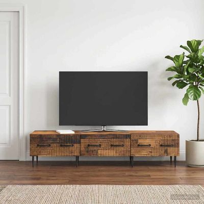 vidaXL TV skrinka Staré drevo 147 x 34,5 x 30 cm Kompozitné drevo