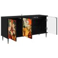 vidaXL TV skrinka GENNEP 102 x 33 x 51 cm Čierny dub Kompozitné drevo