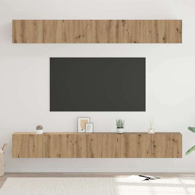vidaXL Zostava TV skriniek 6 pcs Remeselný dub Kompozitné drevo