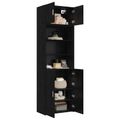 vidaXL Úložný kabinet so policami Čierny dub 70 x 42,5 x 225 cm