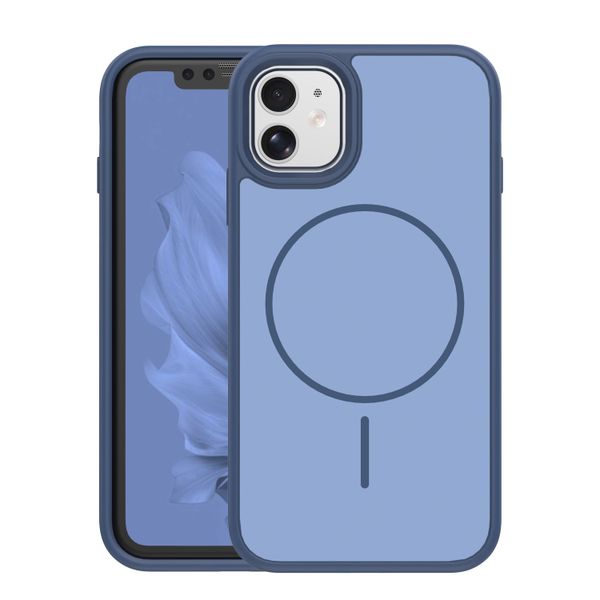 Puzdro Frame Thin Mag pre iPhone 11 tmavomodrá