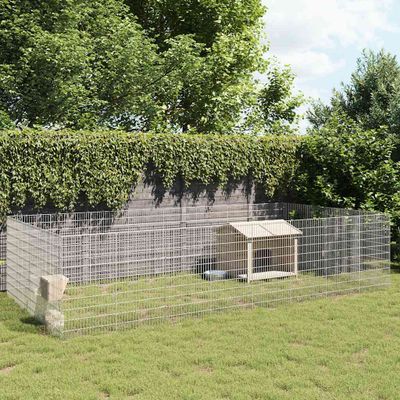 vidaXL Voľný výbeh pre zvieratá 24 panelov 54x100cm pozinkované železo