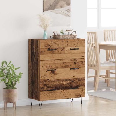 vidaXL Servírovacia skriňa so zásuvkou Staré drevo 69,5 x 34 x 90 cm
