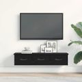vidaXL Nástenná skrinka čierny dub 88x26x18,5 cm kompozitné drevo