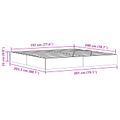 vidaXL Posteľový rám s úložným priestorom Biely 200 x 200 cm
