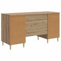 vidaXL Stôl Dub artisan 142,5 x 50 x 75 cm Kompozitné drevo