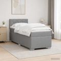 vidaXL Posteľ boxspring s matracom Svetlosivá 80 x 200 cm Látka