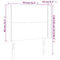 vidaXL Čelo postele so záhybmi bledosivé 83x16x118/128 cm látka