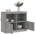 vidaXL Komoda s LED svetlami sivá sonoma 81x37x67 cm