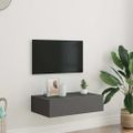 vidaXL TV skrinka s LED svietidlami šedá 60x35x15,5 cm