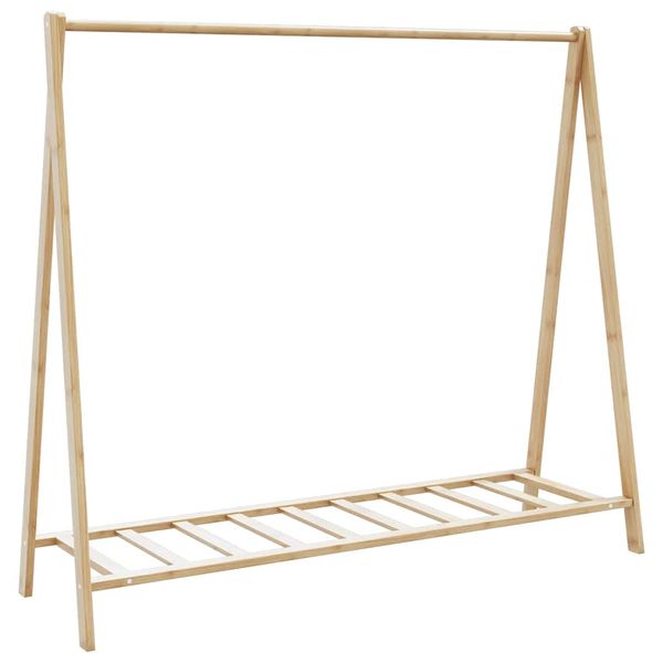 vidaXL Vešiak na oblečenie s policami 106x34x102 cm bambus