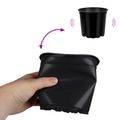 vidaXL Kulatý kvetináč 100 ks Čierna Ø 15 x 13 cm Plast