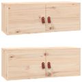 vidaXL Nástenné skrinky 2 ks 80x30x30 cm masívna borovica