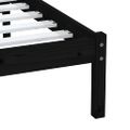 vidaXL Posteľný rám čierny 75x190 cm malé jednolôžko masívne drevo