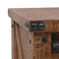 vidaXL Konzolový stolík z jedľového dreva 131x35,5x75 cm hnedý