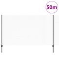 vidaXL Hexagonálny plot s stĺpom 50 x 1,4 m PVC potiahnutá oceľ Sivá