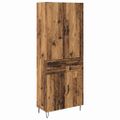 vidaXL Highboard 2 ks Staré drevo 69,5 x 34 x 180 cm Kompozitné drevo
