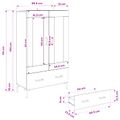 vidaXL Highboard Remeselný dub 69,5 x 31 x 115 cm Kompozitné drevo