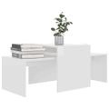 vidaXL Konferenčné stolíky, lesklé biele 100x48x40cm, kompozitné drevo