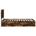 vidaXL Rám postele Dymová dub 100 x 200 cm Inžinierske drevo