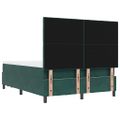 vidaXL Posteľ s pružinovým rámom Tmavozelená 190 x 140 cm Zamat