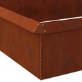 vidaXL Slimákové zábrany 16 ks 100 x 3,5 x 25 cm Hrdzavý