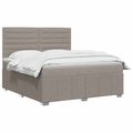 vidaXL Posteľ boxspring s matracom Sivohnedá 140 x 190 cm Látka