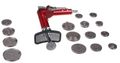 Pneumatický sťahovák brzdových piestov MECHANIC BRAKE SET PNEU 16, sada 16 ks SIXTOL