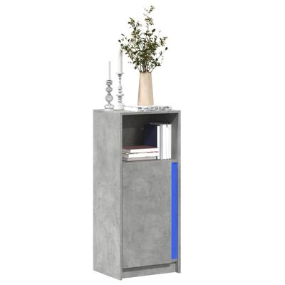vidaXL Komoda s LED betónová sivá 42,5x34x100 cm kompozitné drevo