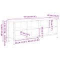vidaXL Skriňa na topánky 131 x 35 x 50 cm Inžinierske drevo a železo