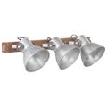vidaXL Industriálna nástenná lampa strieborná 65x25 cm E27