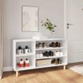 vidaXL Botník biely 102x36x60 cm spracované drevo