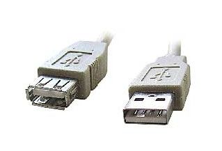 Kábel USB A-A 1,8m 2.0 predlž, HQ Black, zlac.kont.