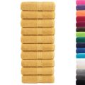 vidaXL Prémiové uteráky pre hostí SOLUND 10 ks zlaté 30x50 cm 600 g/m²