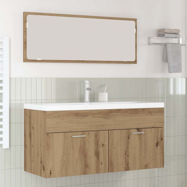 vidaXL Kúpeľňová skriňa Nástenný Remeselný dub 100 x 38,5 x 46 cm