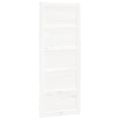 vidaXL Dvere do stodoly biele 80x1,8x204,5 cm masívna borovica