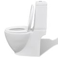 Biela keramická toaleta a bidet