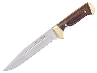 Muela PL-18R špeciálny predlžovací zatvárací nôž 18 cm, drevo Pakka, mosadz, kožené puzdro