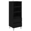 vidaXL Highboard Čierny dub 40 x 36 x 110 cm Kompozitné drevo