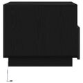 vidaXL Konferenčný stolík s LED svetlami, čierny dub 50x49x40 cm